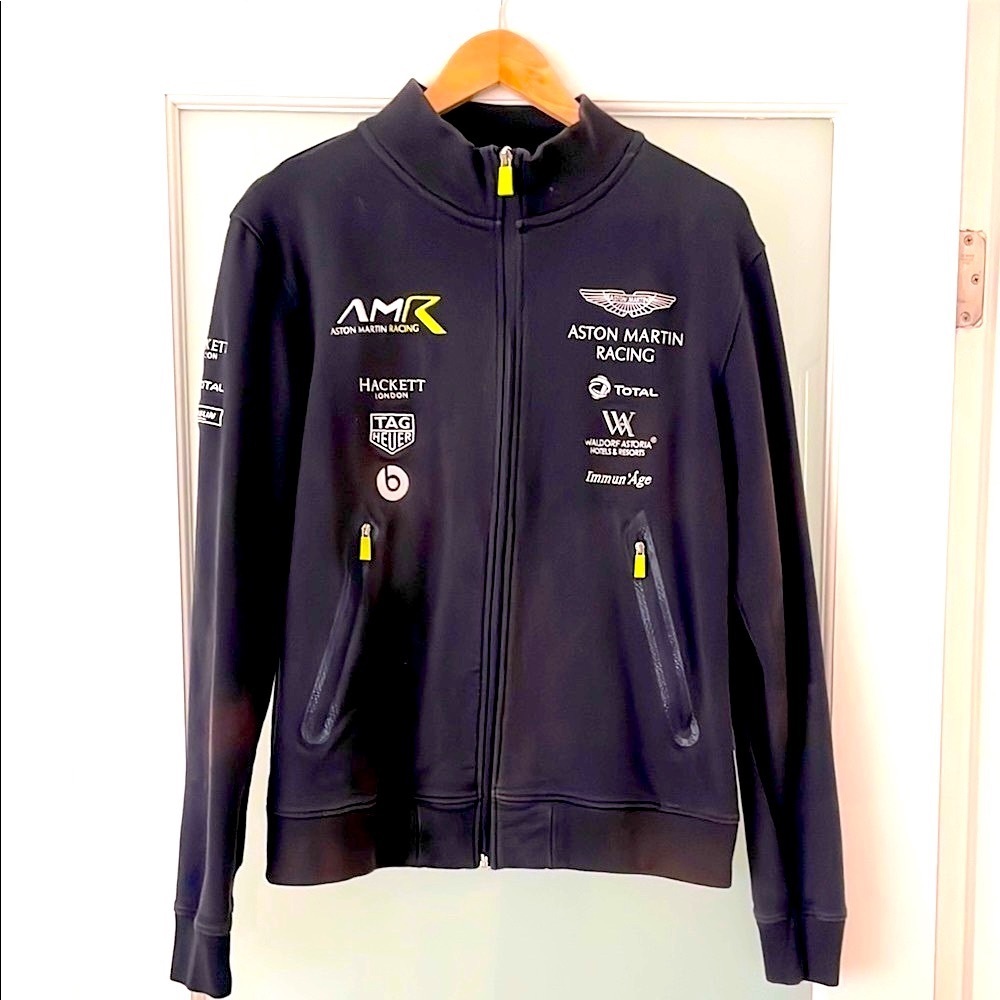 Aston Martin Racing Softshell Jacket | Black Men’s | M | AMR Team Sponsor Logo